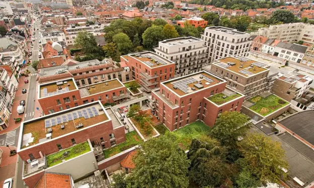 Luchtfoto van Roeselare Het Laere