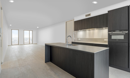 Penthouse Quartier Bleu Hasselt, 2 slaapkamers en terras - foto keuken + leefruimte