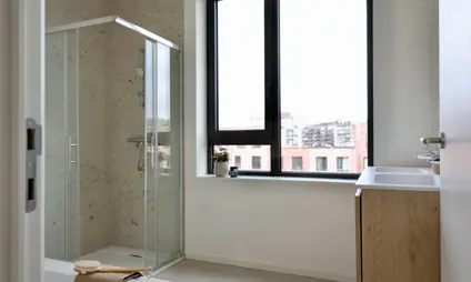 Deurne Eksterlaer Kijkwoning badkamer douche lavabo