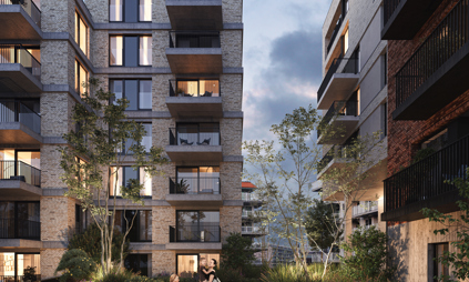 appartementen exterieur avond