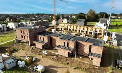 In the residential area of Bivelenhof in Bilzen, beautiful apartments and houses are being built.