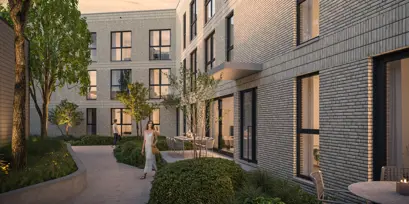 appartementen exterieur avond
