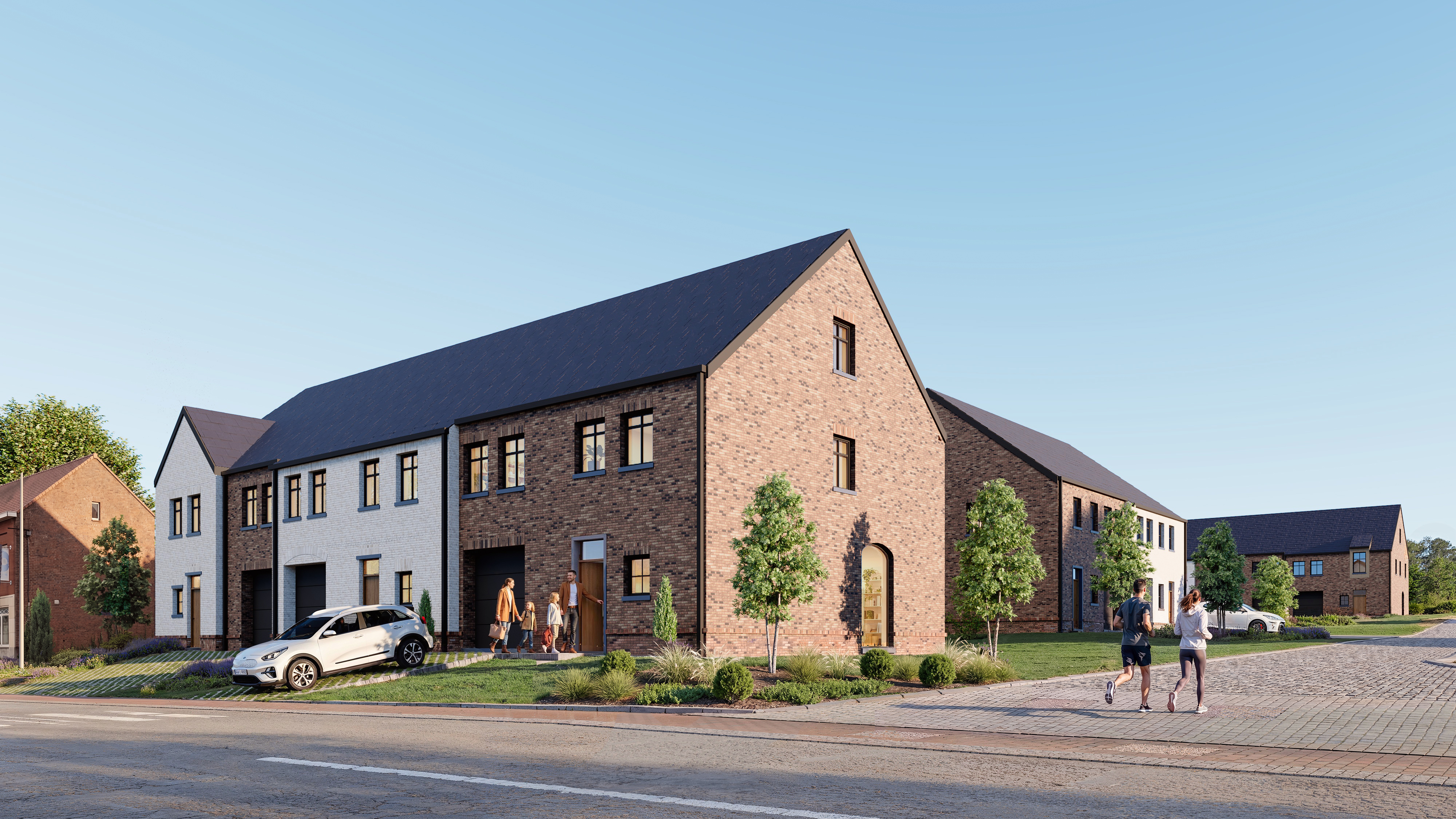 halfopen en gesloten woningen in landelijke stijl te koop in Holsbeek