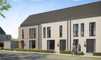 Broechem Kapelstraat groene buurt woningen zadeldaken bomen 