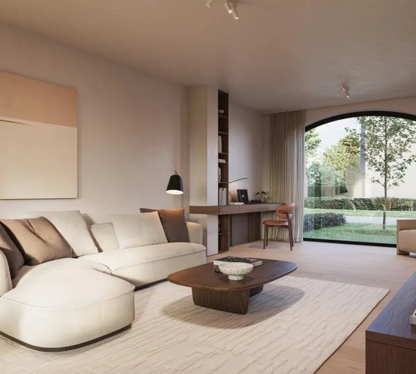 Hove Veldkant nieuwbouw woning in het groen interieur