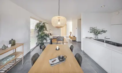 Boechout Zuiderdal living room dining kitchen Modern and comfortable interior with plenty of natural light