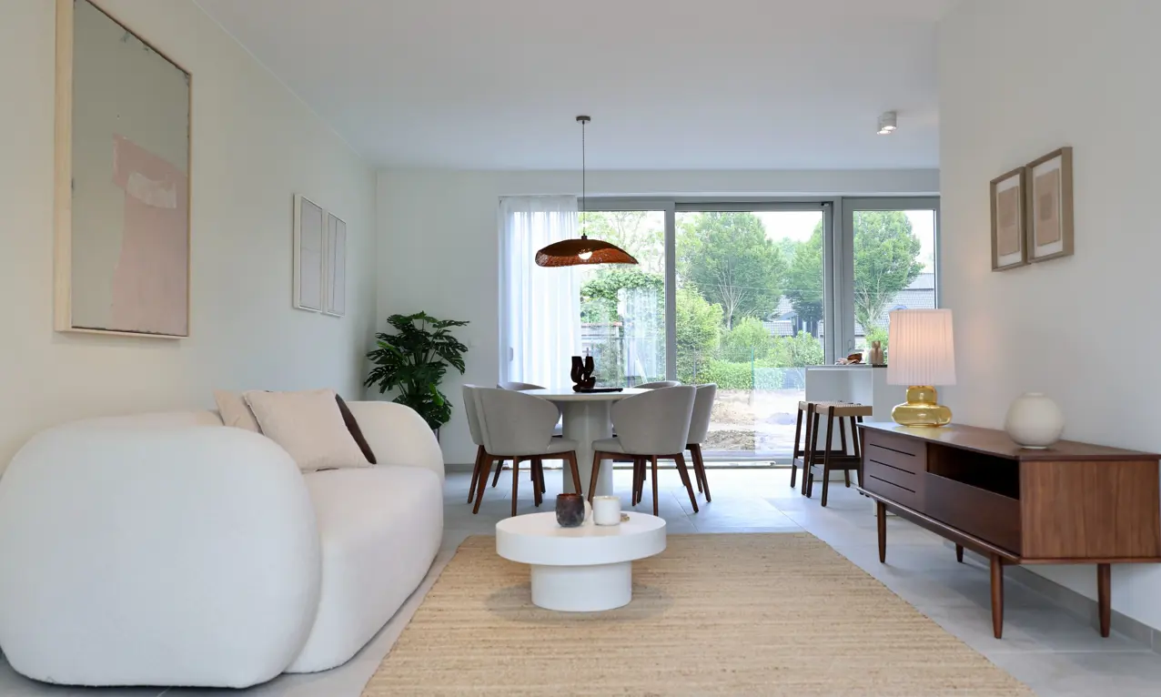 Geel Laar Kijkwoning huis woning leefruimte keuken