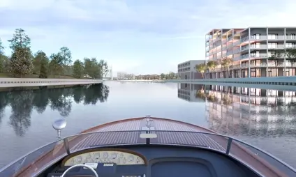 Boot op het water