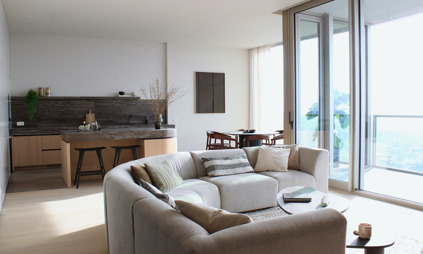 antwerp tower serenity kijkappartement woonkamer eetkamer keuken