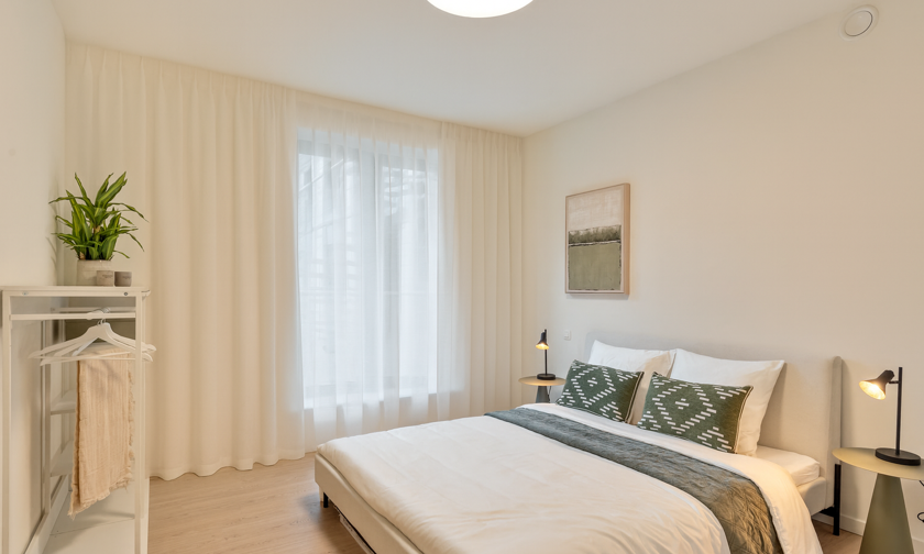 Kijkappartement Genk Bosart_2 slaapkamers_Gelijkvloers_Hoofdslaapkamer