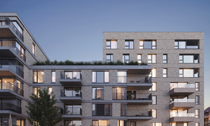 appartementen exterieur avond
