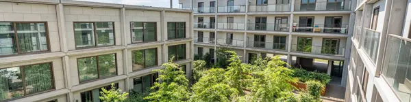 Appartement Waterzicht (Vilvoorde) met 2 slaapkamers - foto van binnenkoer