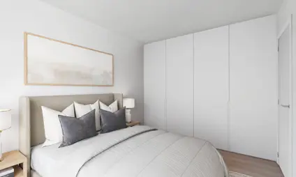 halopen bebouwing beringen met 3 slaapkamers - impressie slaapkamer ingericht met 3D-model