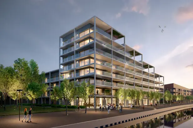 Voorgevel appartement s'avonds