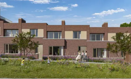 Voorgevel rijwoningen