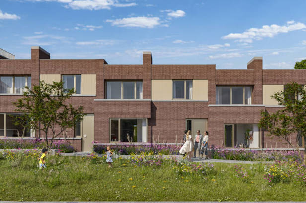 Voorgevel rijwoningen