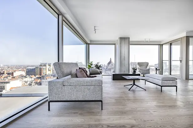 antwerp tower city vibe appartement témoin salon