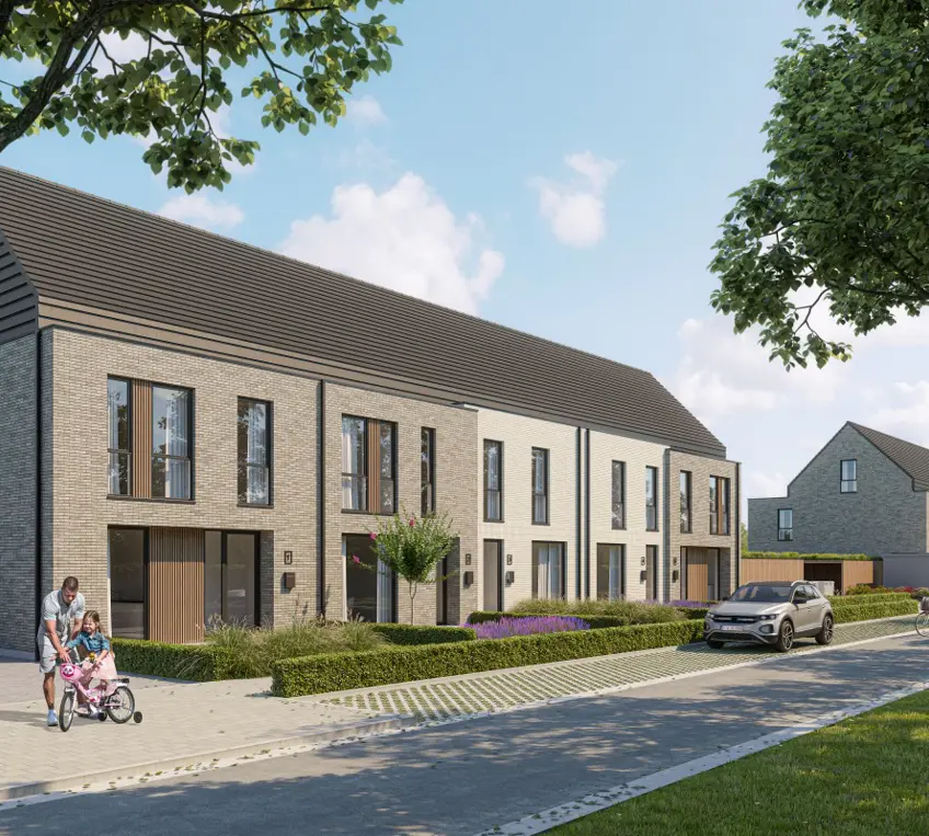 Broechem Kapelstraat groene buurt woningen zadeldaken bomen