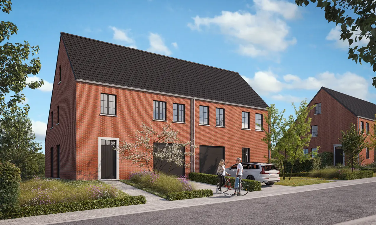 Modern half-open new-build house located on IJsvogellaan in Grimbergen. Ideal for families.