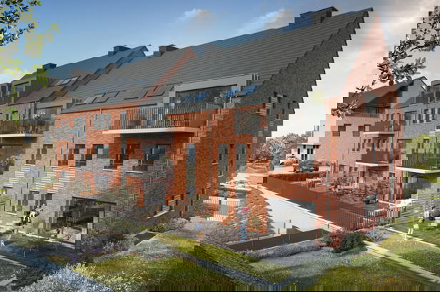 Voorgevel woningen Jodoigne