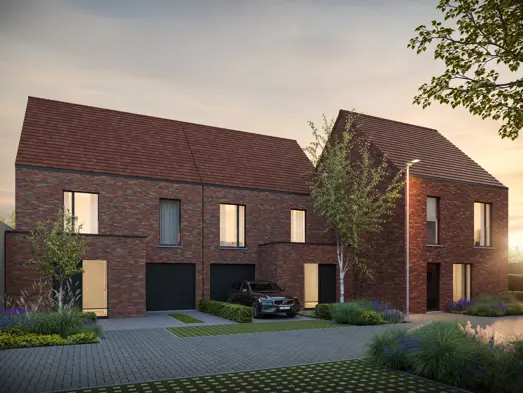 huis voorgevel exterieur avond