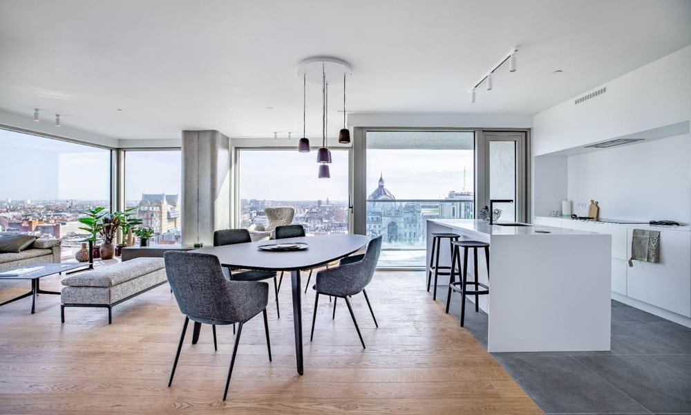 Intérieur d'un appartement dans la Antwerp Tower