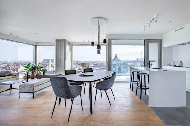 Intérieur d'un appartement dans la Antwerp Tower