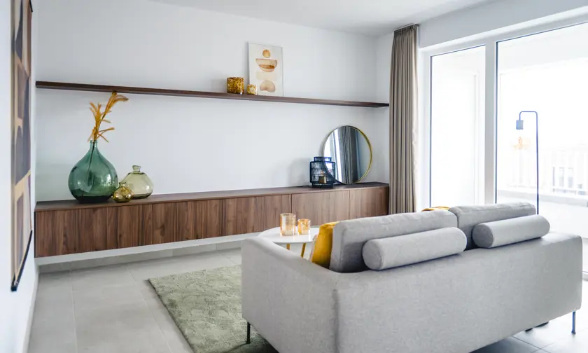 interieur van leefruimte in assistentieappartement