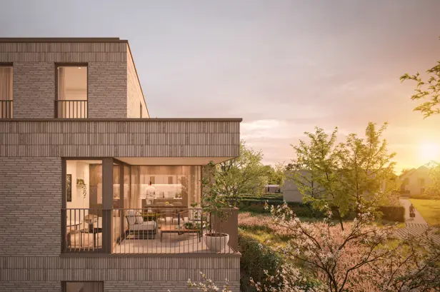 appartementen exterieur terras avond