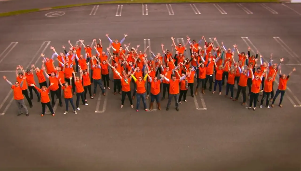 Matexi collega's op de parking