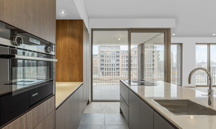 Appartement Quartier Bleu Hasselt, 3 slaapkamers en terras - foto keuken