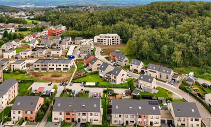 Appartement à vendre à Rocourt vue aérienne - Les Jardins du Terril