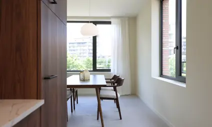 Deurne Eksterlaer Kijkappartement living woonkamer keuken terras eetruimte