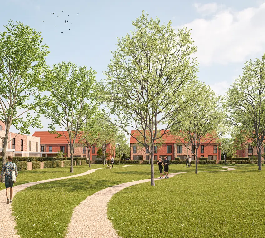 Wijnegem Ertbrugge woningen in het groen