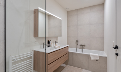 Kijkappartement Genk Bosart_2 slaapkamers_Gelijkvloers_Badkamer