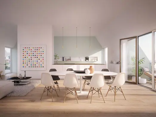 espace de vie en attique