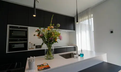 Keuken van een 1 slaapkamer appartement