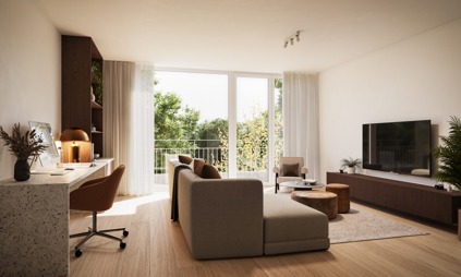 Tijl Uilenspiegel linkeroever groen Antwerpen interieur woning 5 eerste verdieping