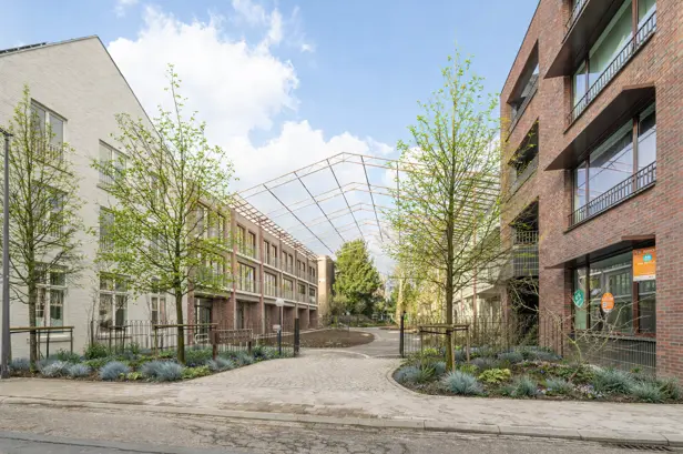 appartementen en woningen in Tienen met groene binnenkoer en unieke architectuur