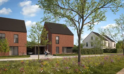 Quartier résidentiel convivial à petite échelle à Haacht Scharent avec des maisons neuves entourées de verdure